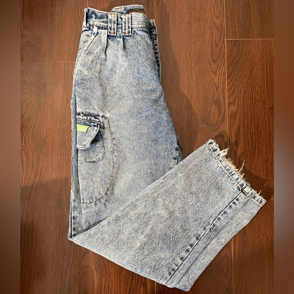 Vintage Jordache Acid Wash Jeans 29X32  Pleated Distressed 80s